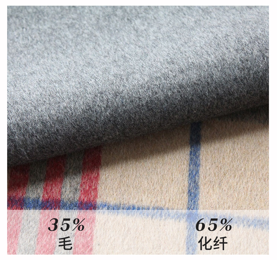 格子双面呢面料34